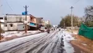 Snow fall in Vikarabad